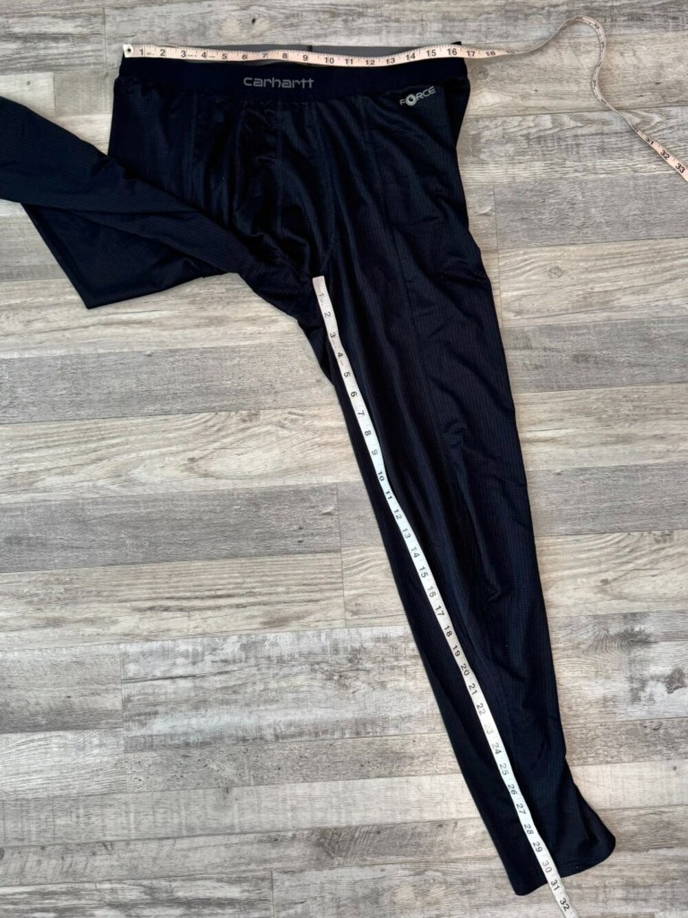 Carhartt Force Black Base Layer Pants Men's XL Tall R16 - Picture 5 of 7